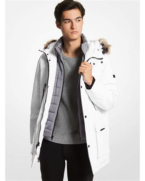 michael kors benson faux fur trim woven parka|Amazon.com: Michael Kors Parka.